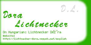 dora lichtnecker business card